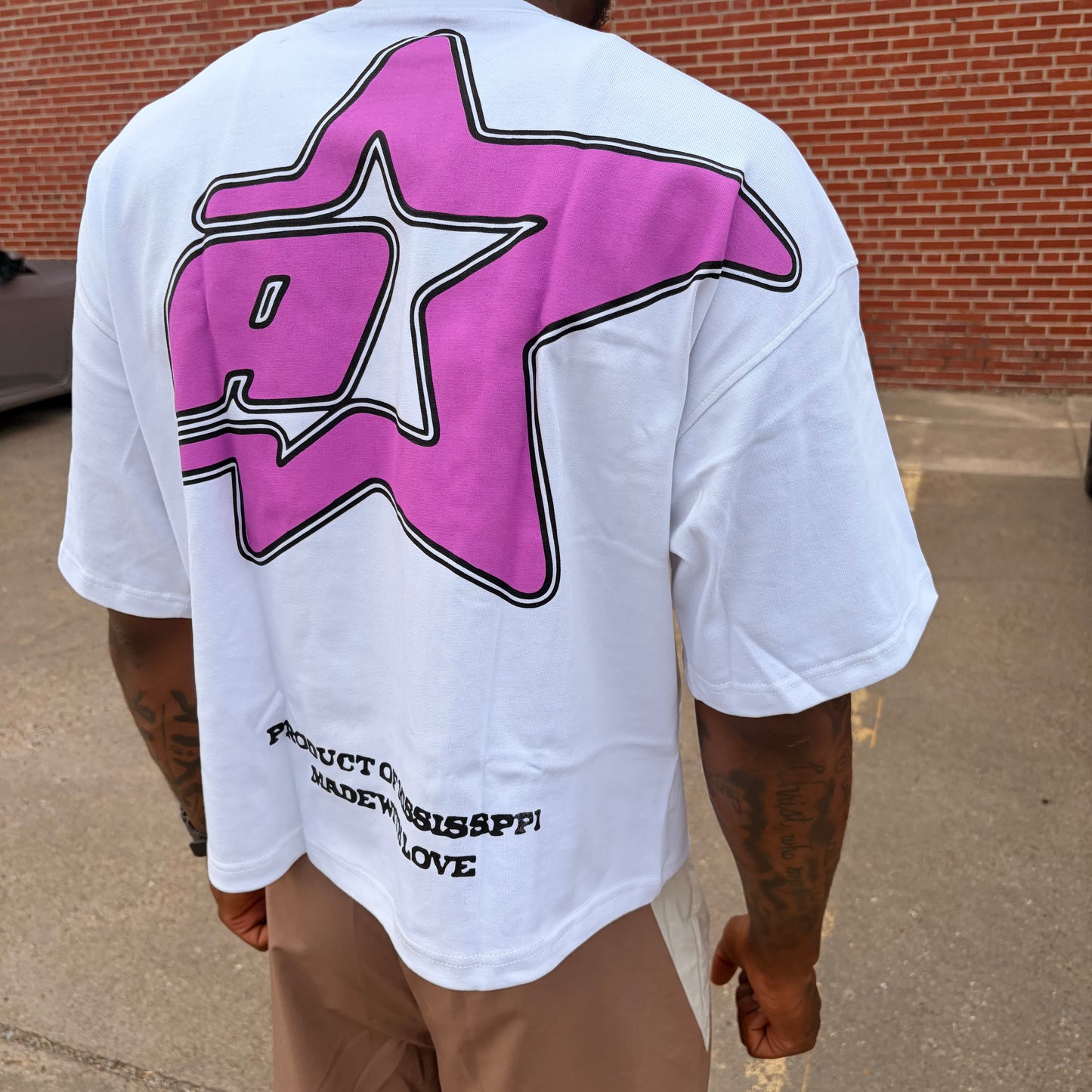 “T.D.D.U.P” Oversized Boxy Tees (Pink)