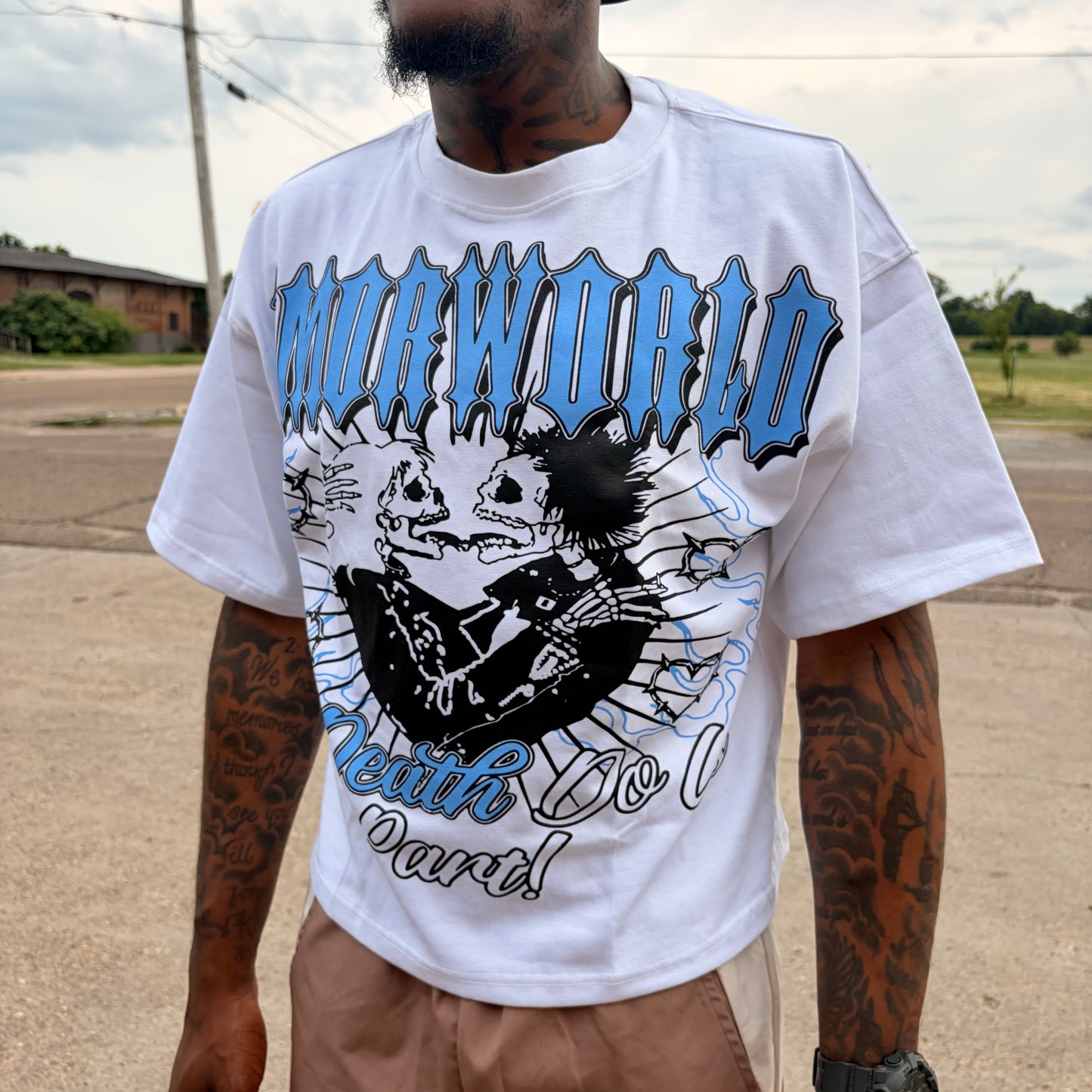 “T.D.D.U.P” Oversized Boxy Tees (Baby Blue)