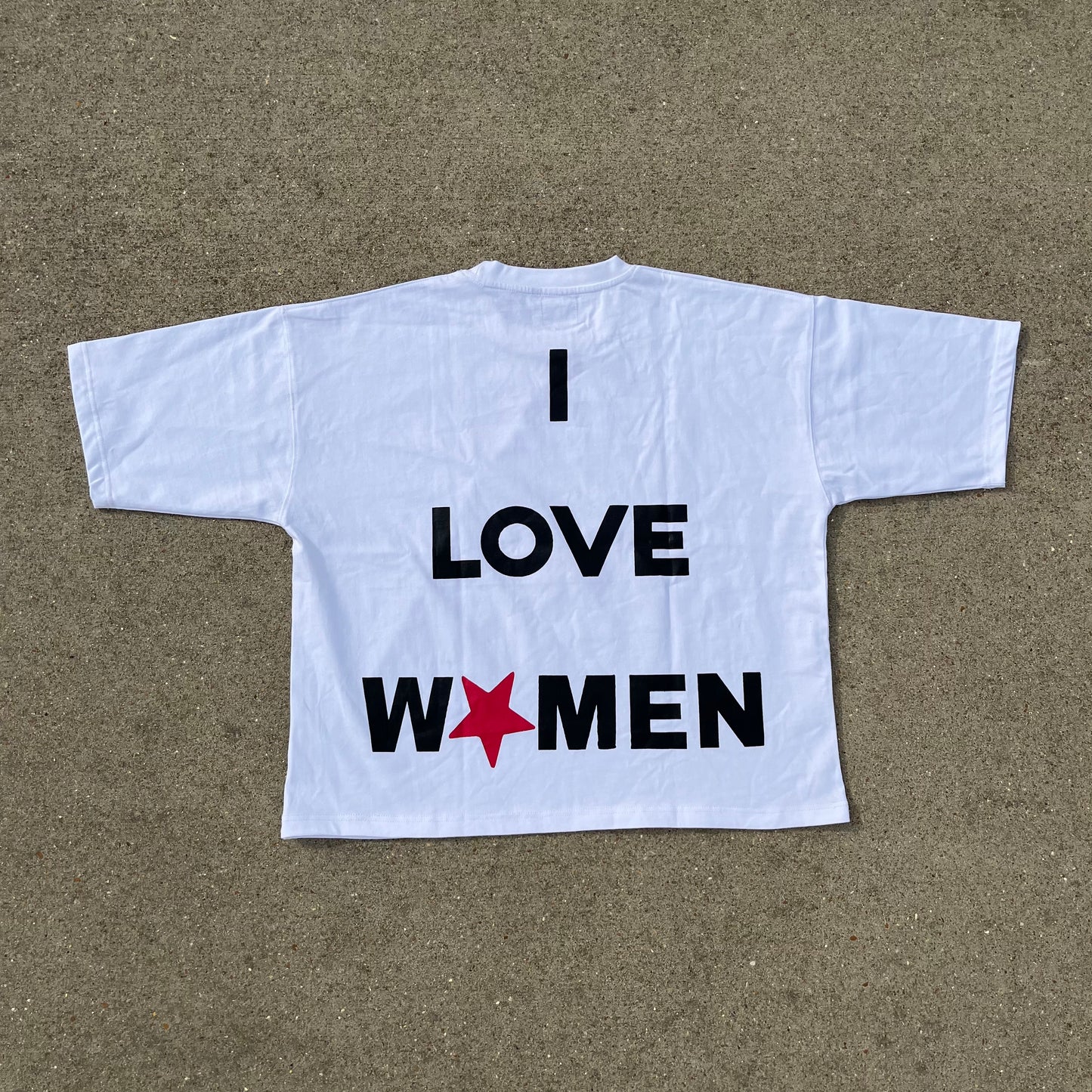 'ILOVEWOMEN' Oversized Boxy Tee (RED)