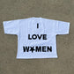 'ILOVEWOMEN' Oversized Boxy Tee (BLACK)